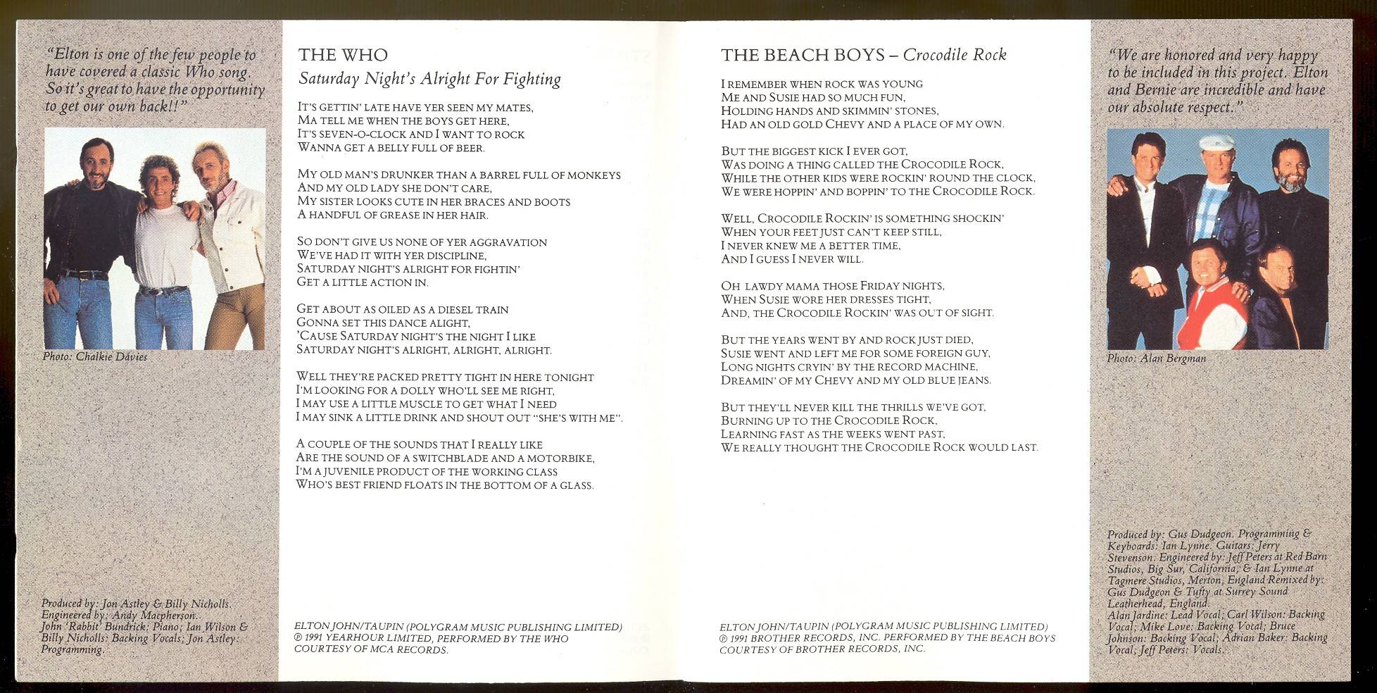 Elton John Two Rooms Celebrating the Songs of Elton John and Bernie Taupin : Booklet 4